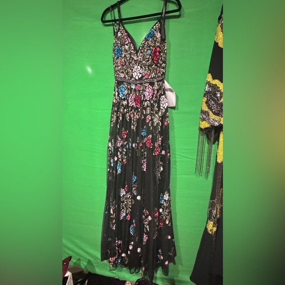 Mac Duggal 5400D black multicolor Size 4 - Picture 6 of 11